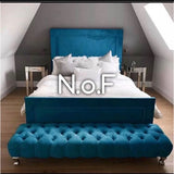 BERN COLLECTION BED FRAME IN PLUSH VELVET WITH VARIOUS SIZES AND COLOURS