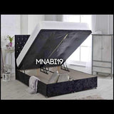SPANISH COLLECTION OTTOMAN BED FRAME CRUSHED VELVET IN VARIOUS SIZES AND COLOURS - Nabi's Ottoman Furniture