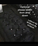 BLACK PLUSH SOFT VELVET SLEIGH BED FRAME VARIOUS SIZES