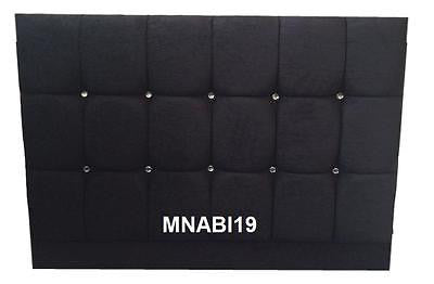 BLACK CHENILLE 24INCH HEADBOARD FOR DIVAN / OTTOMAN BEDS - Nabi's Ottoman Furniture