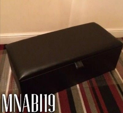 FAUX LEATHER OTTOMAN PLAIN TOP STORAGE BOX VARIOUS COLOUR - Nabi's Ottoman Furniture