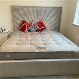 SUNRISE DESIGN PLUSH SOFT VELVET LINE BED FRAME VARIOUS SIZES AND VARIOUS COLOURS