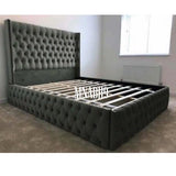 ZOYA COLLECTION BED FRAME IN VARIOUS PLUSH VELVET COLOURS - Nabi's Ottoman Furniture