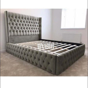 ZOYA COLLECTION BED FRAME IN VARIOUS PLUSH VELVET COLOURS - Nabi's Ottoman Furniture