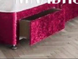 HOT PINK LINE DESIGN CRUSHED VELVET DIVAN BED FRAME