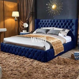 LITA COLLECTION BED FRAME IN VARIOUS PLUSH VELVET COLOURS