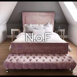 BERN COLLECTION BED FRAME IN PLUSH VELVET WITH VARIOUS SIZES AND COLOURS