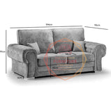 VERONA PLUSH VELVET 3 OR 2 PIECE SOFA UNIQUE STYLE AND DESIGN